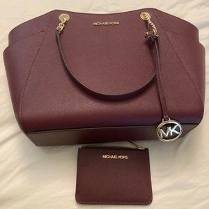 Michael Kors medium purse and wallet in merlot